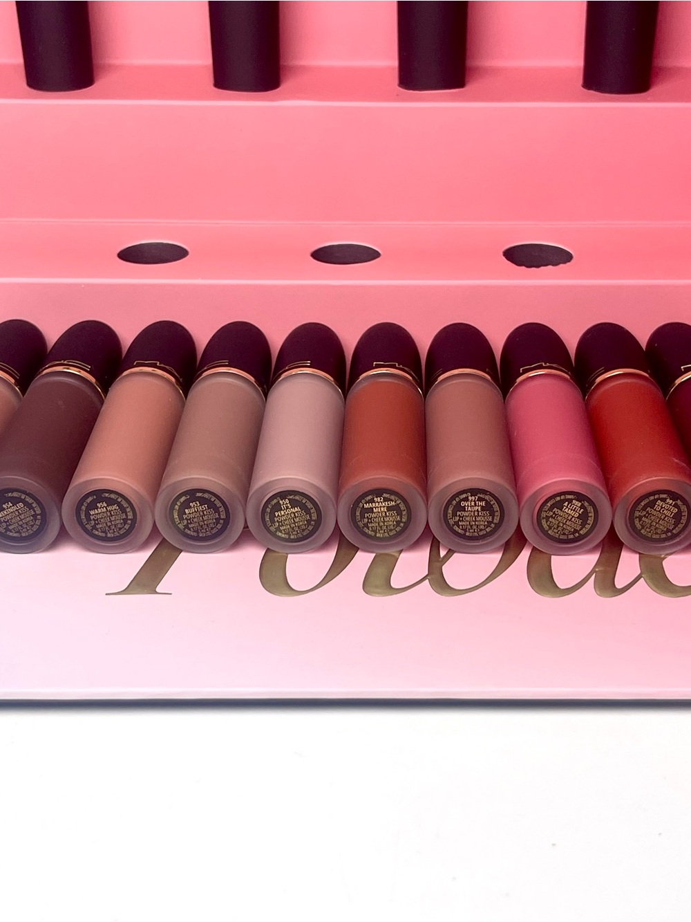 💋MAC Cosmetics HUGE Powder Kiss Lipstick +Gloss PR Box Set Kit Bundle Makeup Lot - Picture 4 of 7